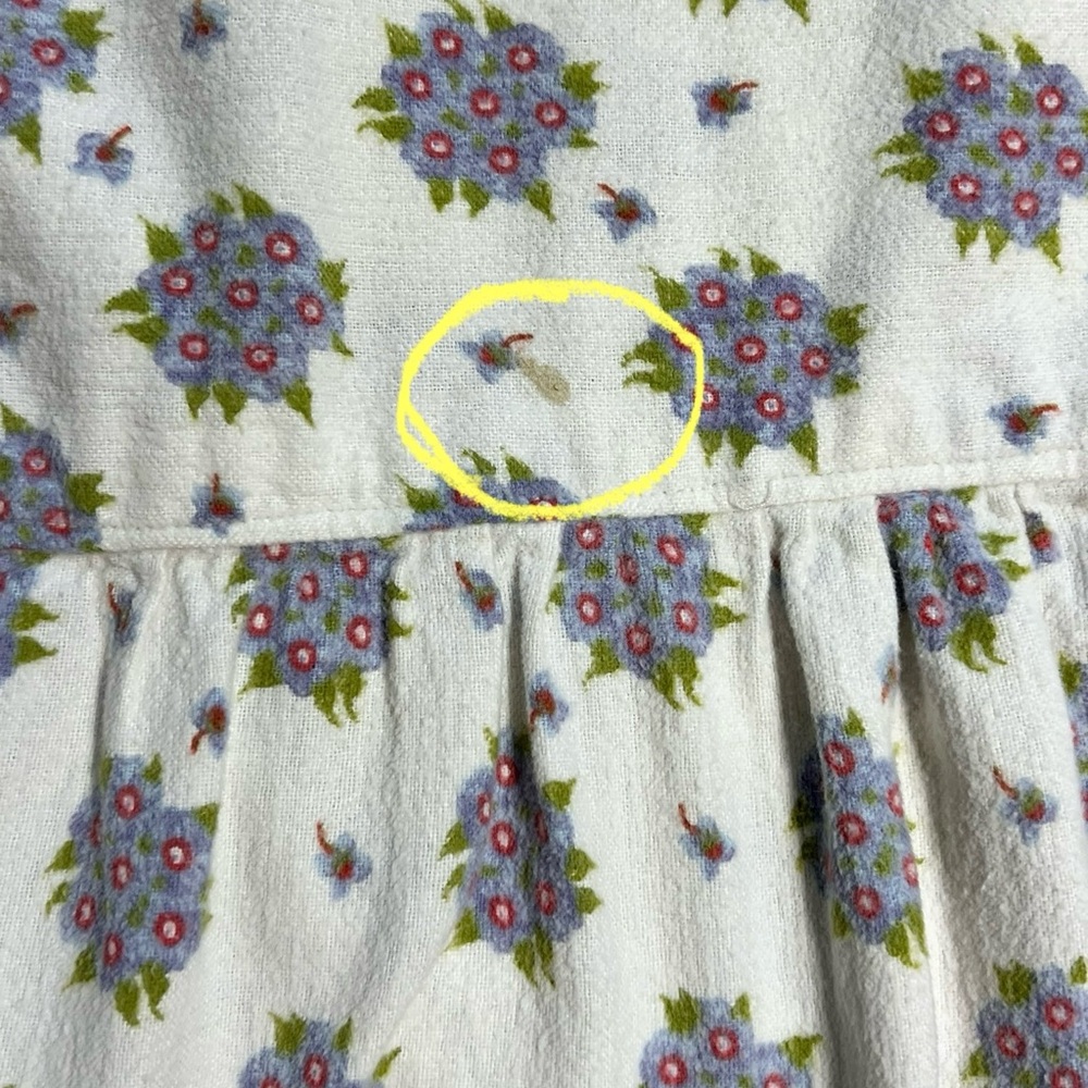 VINTAGE floral flannel brushed cotton floral nightgown‎ ruffle maxi long sleeve - Picture 15 of 16